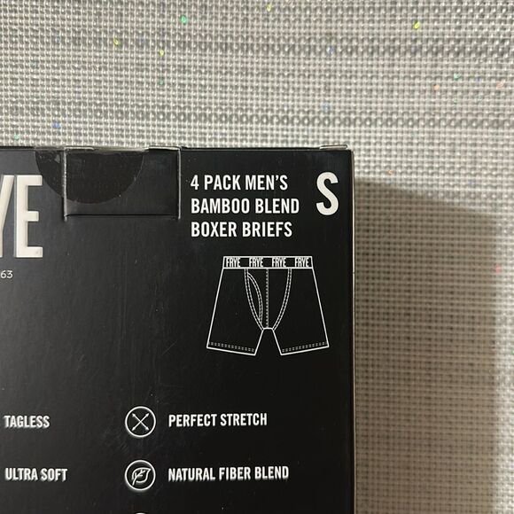 FRYE SβBlack White Gray Fly Front Bamboo Blend Boxer Briefs Pack of 4 - Picture 10 of 11